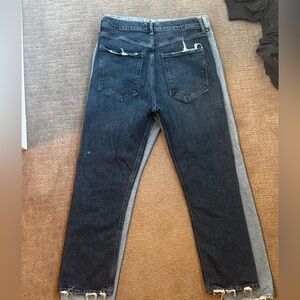 AGOLDE Riley Raw Hem Jeans straight cropped